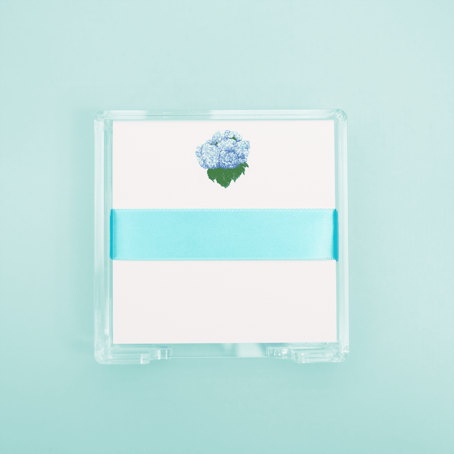 Blue Hydrangea Square Desk Set - themonogram manor 