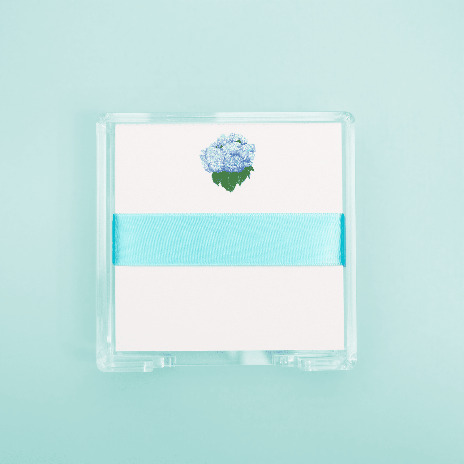 Blue Hydrangea Square Desk Set - themonogram manor 