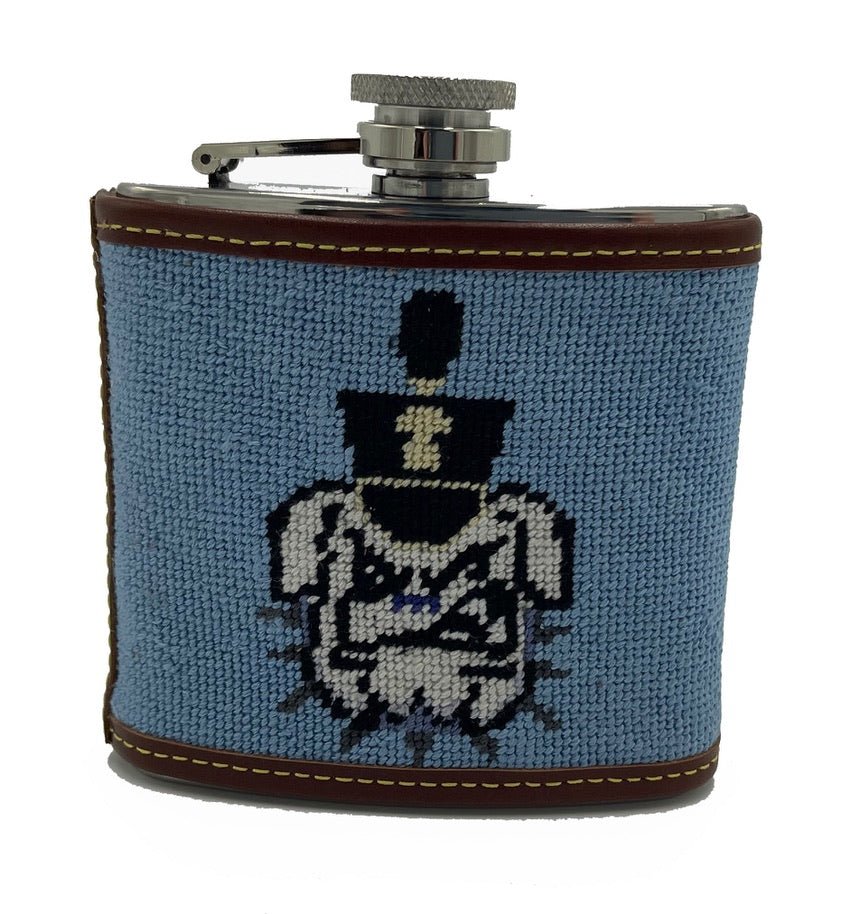 Citadel Spike Hand - stitched Needlepoint Flask - themonogram manor 