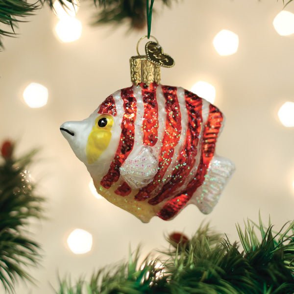 Peppermint Angelfish Ornament - themonogram manor 