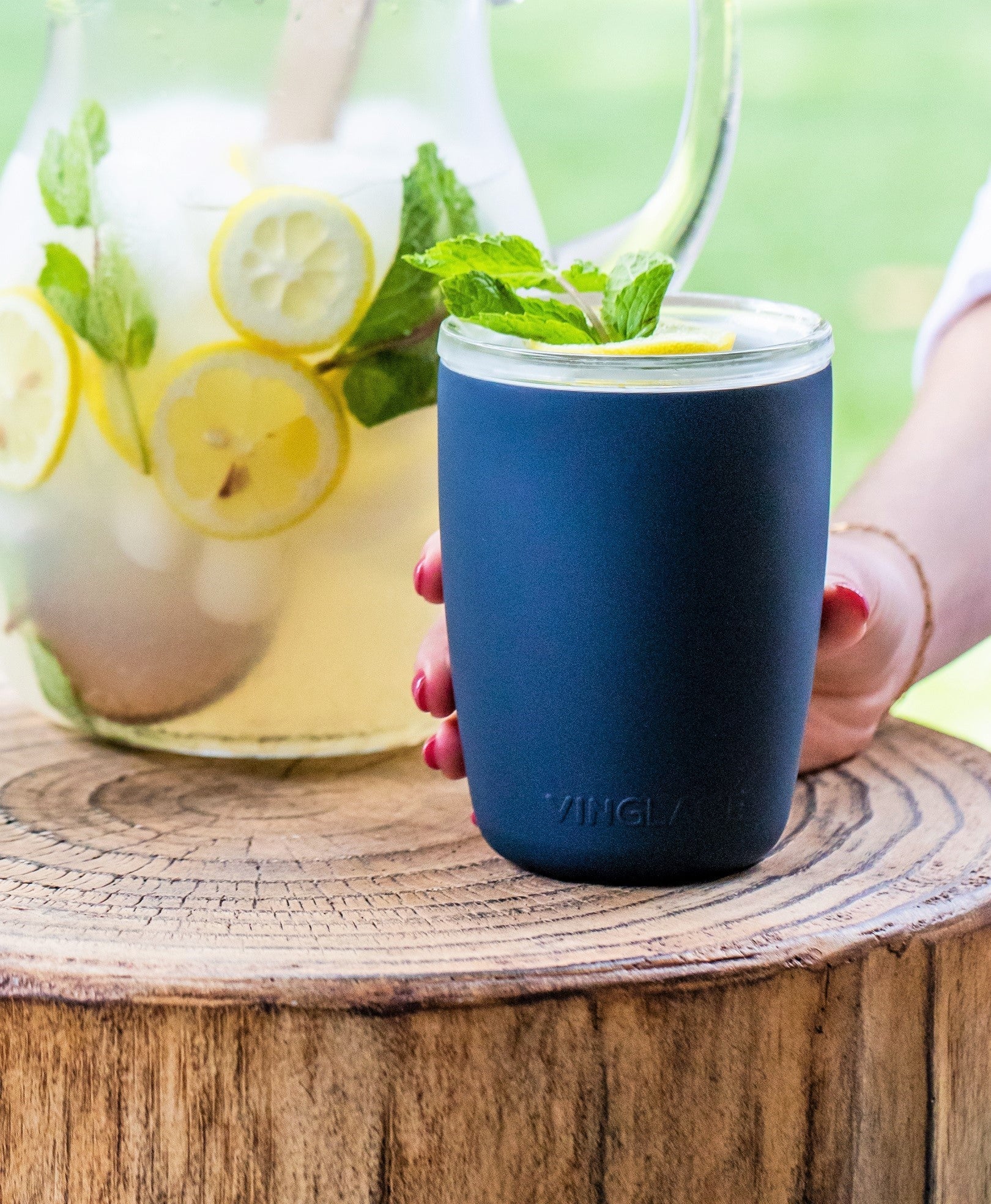 Everyday Glass in Navy - themonogram manor 