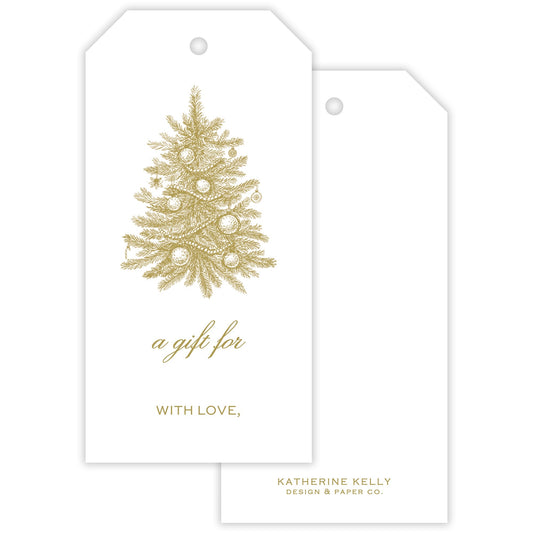 gold christmas fill - in gift tag - themonogram manor 