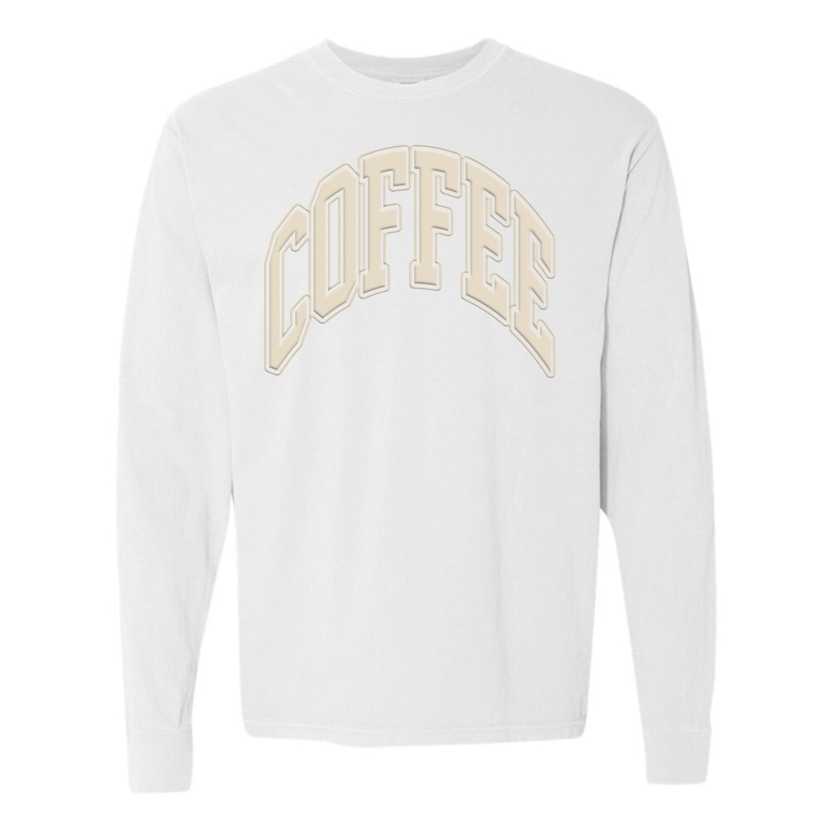 'Coffee' PUFF Long Sleeve T-Shirt - themonogram manor 