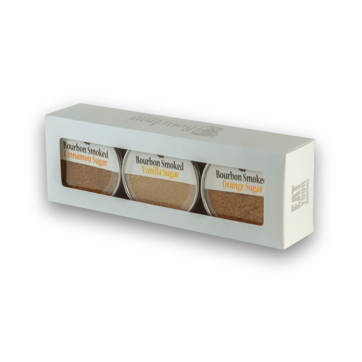 Bourbon Smoked Sugars Trio - Orange, Vanilla, Cinnamon - themonogram manor 