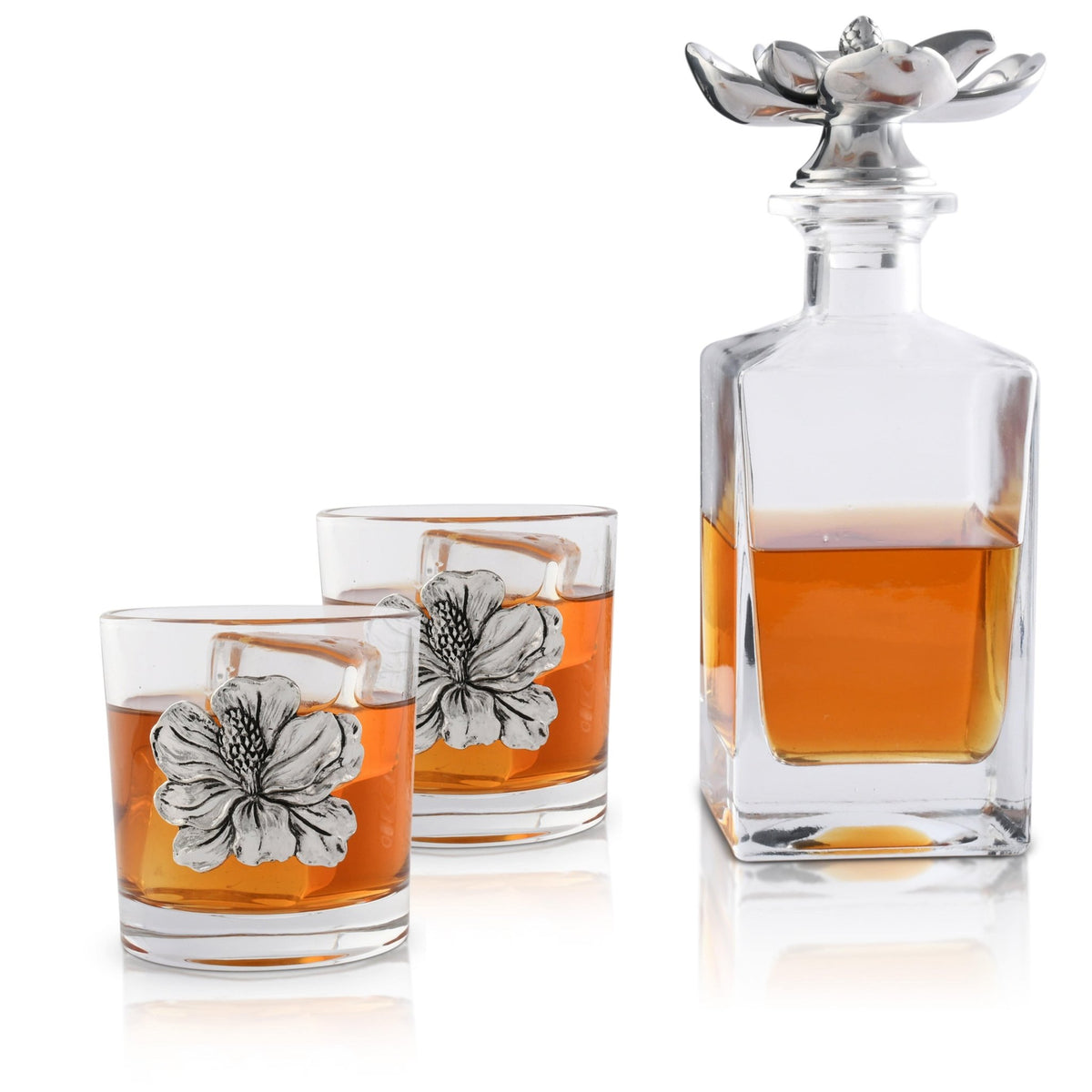Magnolia Decanter Set with Glasses - themonogram manor 