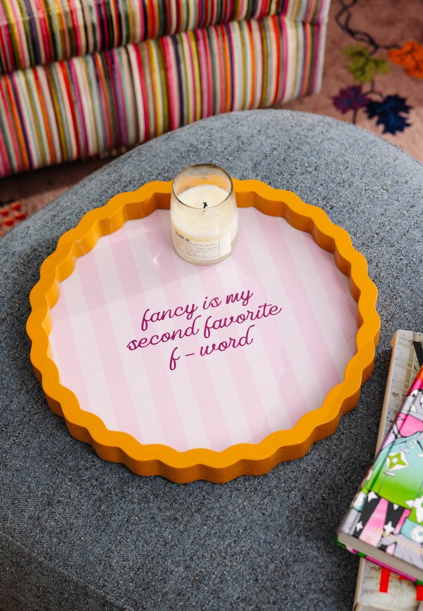 Fancy Large Lacquer Tray - themonogram manor 