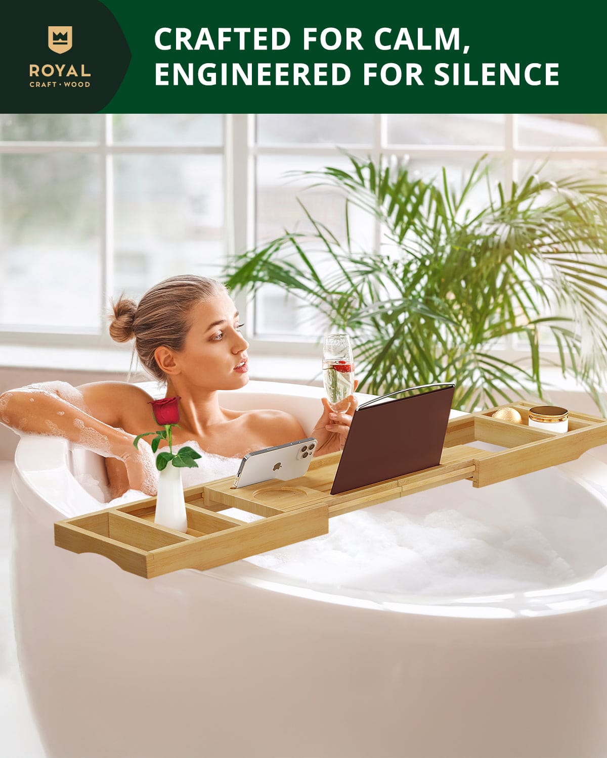 Bathtub Caddy Tray, Natural - themonogram manor 