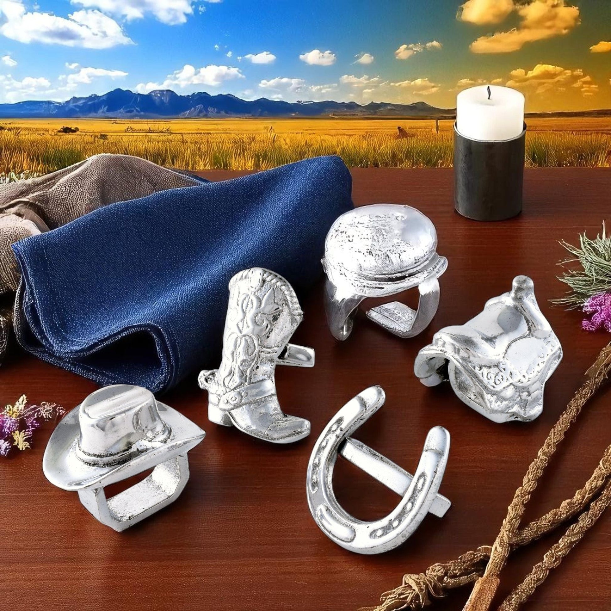 Western Napkin Rings - themonogram manor 