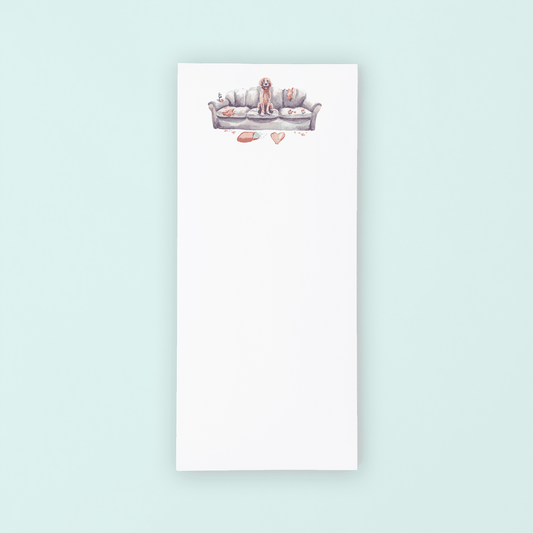 Dog on Couch Lists Pad - themonogram manor 