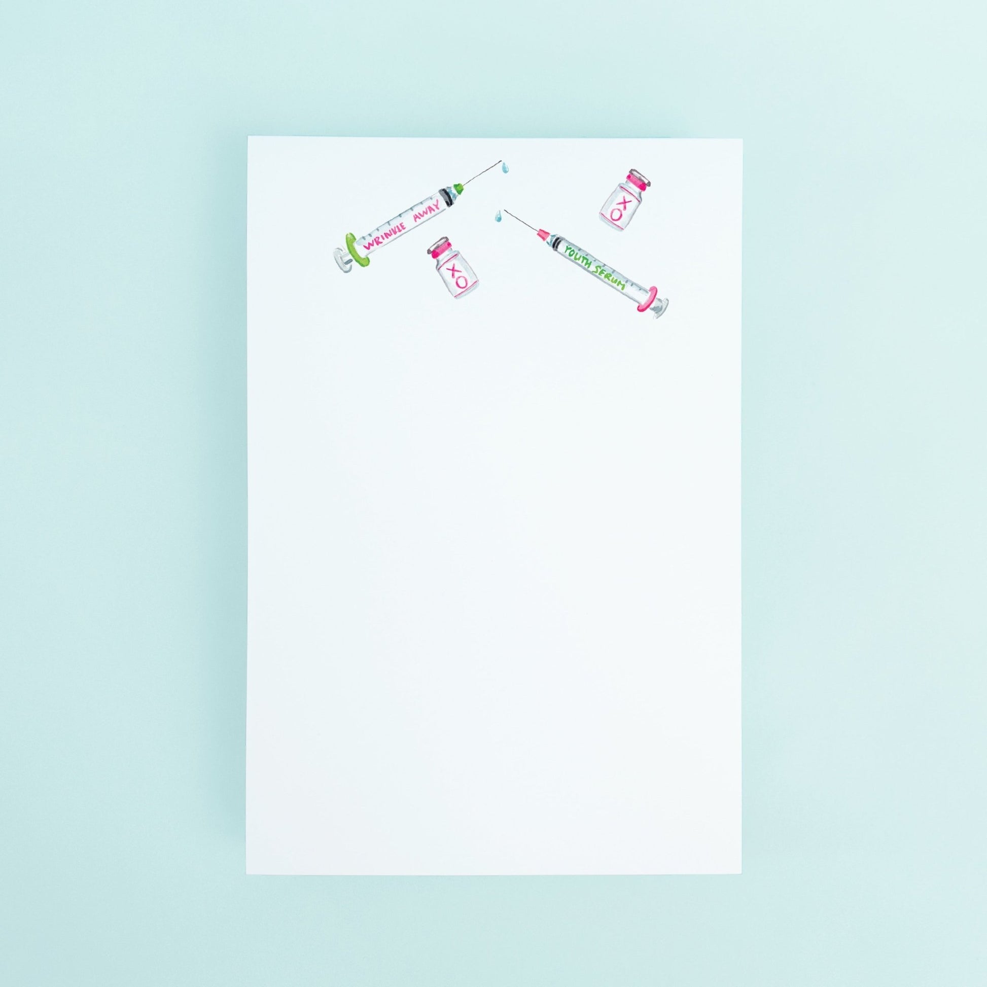 Botox Needles Notepad - themonogram manor 