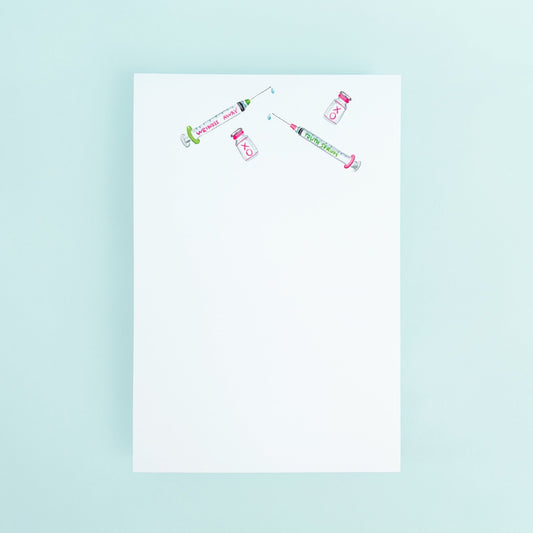Botox Needles Notepad - themonogram manor 