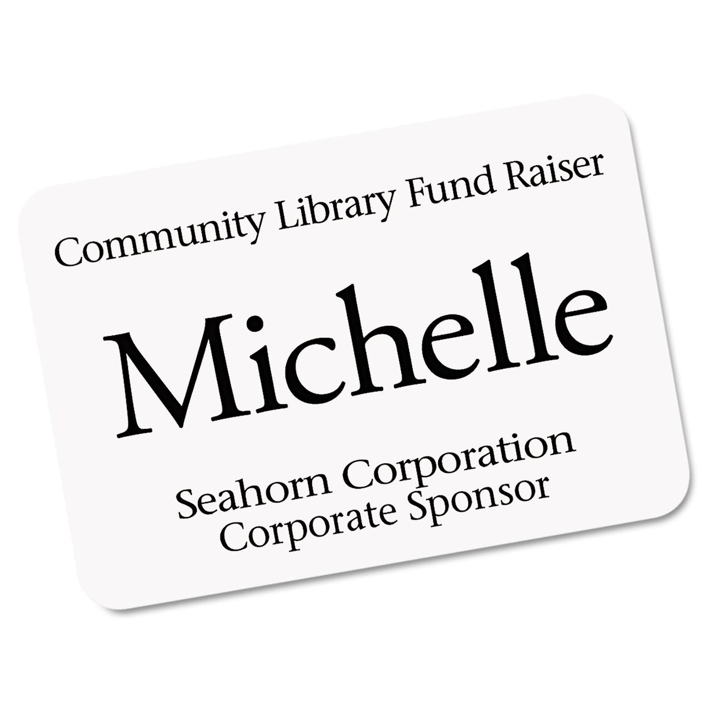 Avery EcoFriendly Adhesive Name Badge Labels, 3.38 x 2.33, White, 400/Box - themonogram manor 