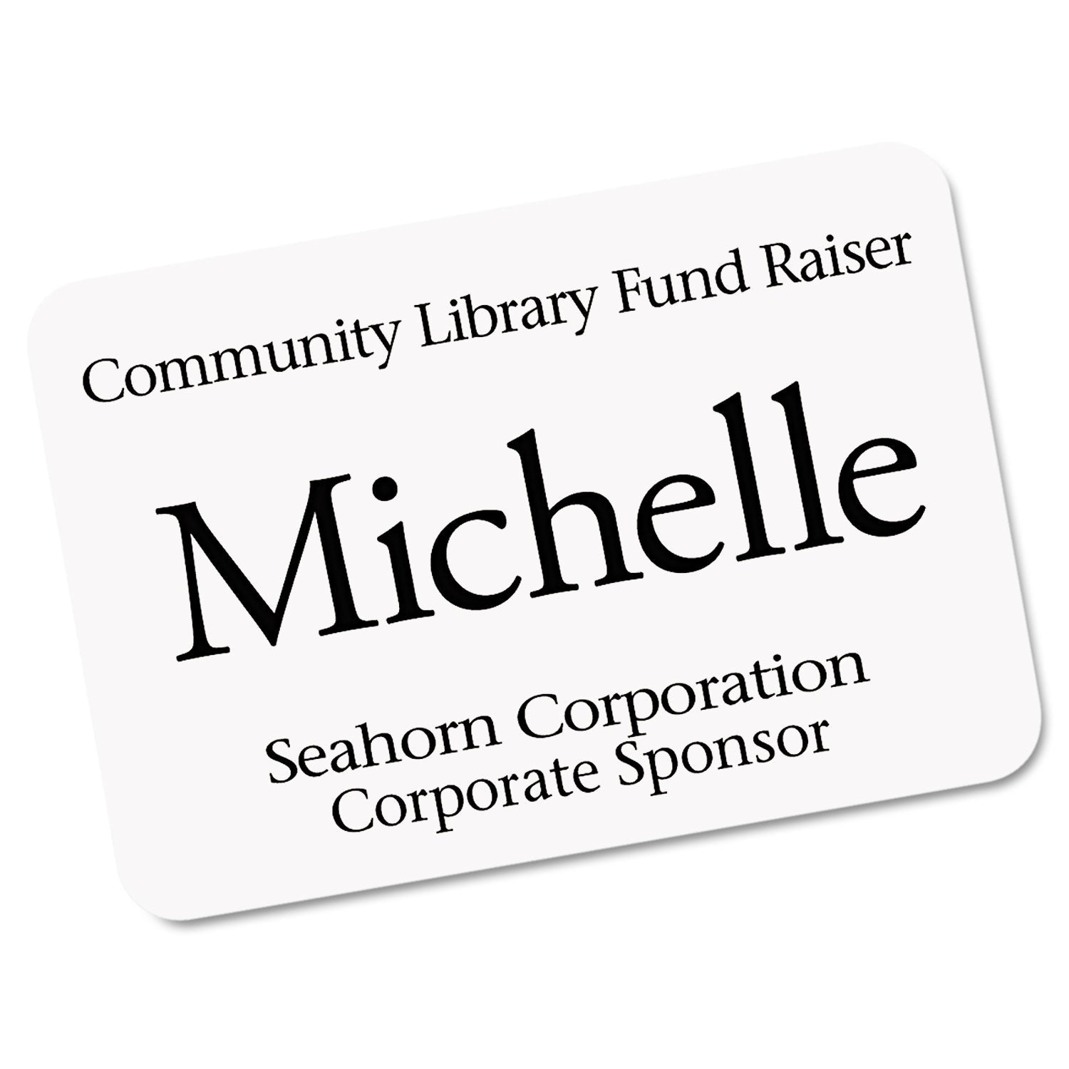 Avery EcoFriendly Adhesive Name Badge Labels, 3.38 x 2.33, White, 400/Box - themonogram manor 