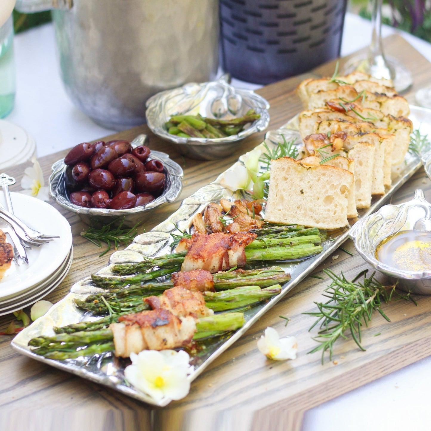 Olive Oblong Tray - themonogram manor 