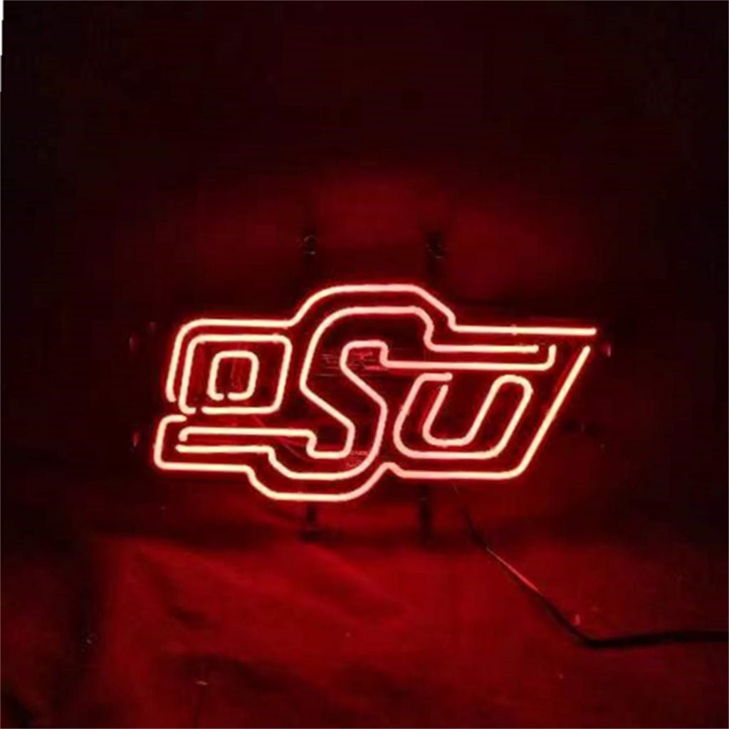 Oklahoma State University Logo Neon Signs - themonogram manor 