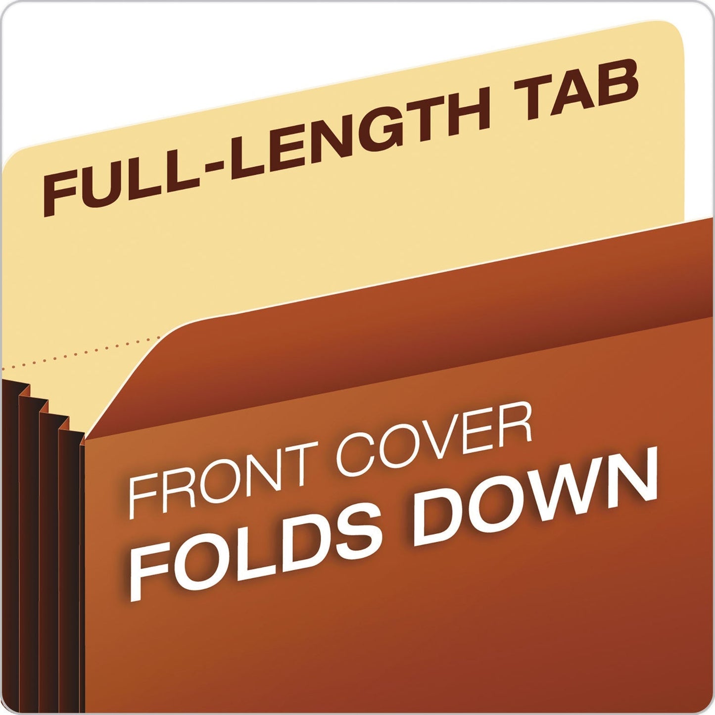 Pendaflex Standard Expanding File Pockets, 1.75" Expansion, Letter Size, Red Fiber, 25/Box - themonogram manor 