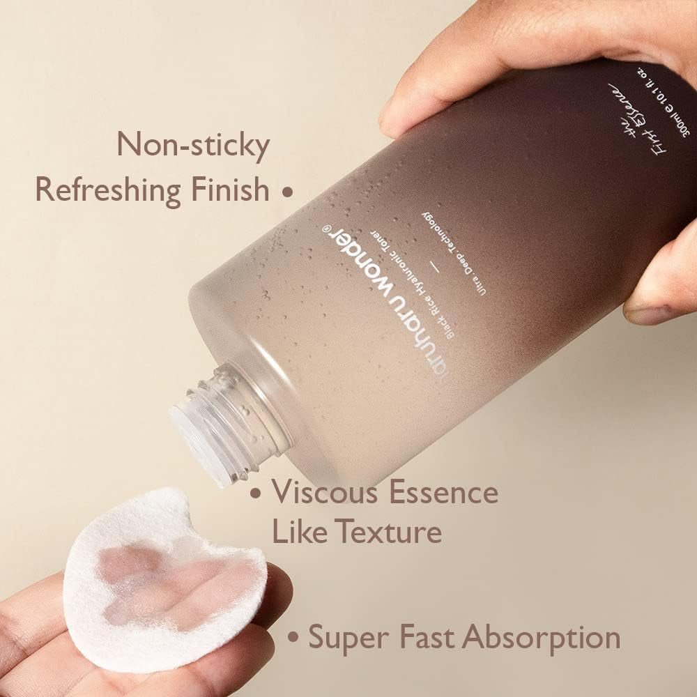 Wonder Black Rice Hyaluronic Toner 10.1 Fl.Oz / 300Ml | Face Moisturizer, Facial Toner for All Skin Types | Vegan, Cruelty Free, Ewg-Green - themonogram manor 