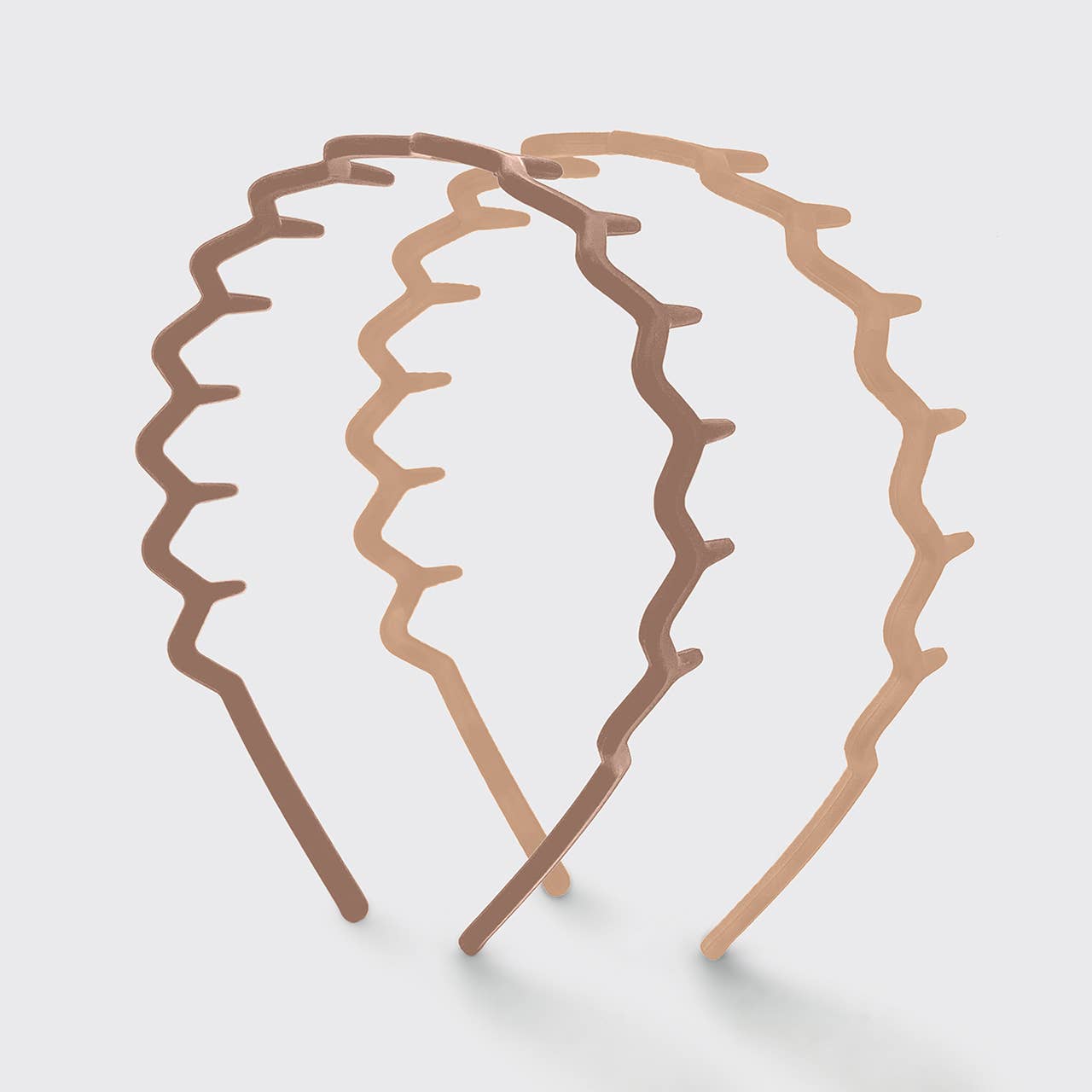 Recycled Plastic Zig Zag Headband 2pc - Neutral - themonogram manor 