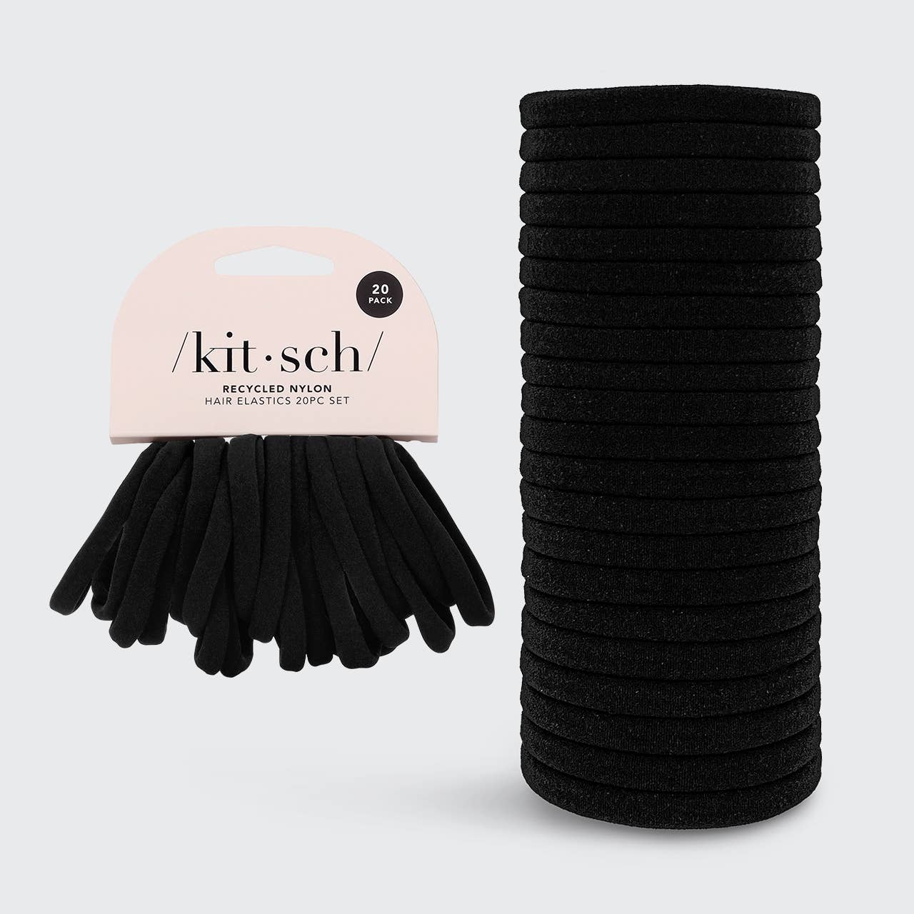 Eco - Friendly Nylon Elastics 20pc set - Black - themonogram manor 
