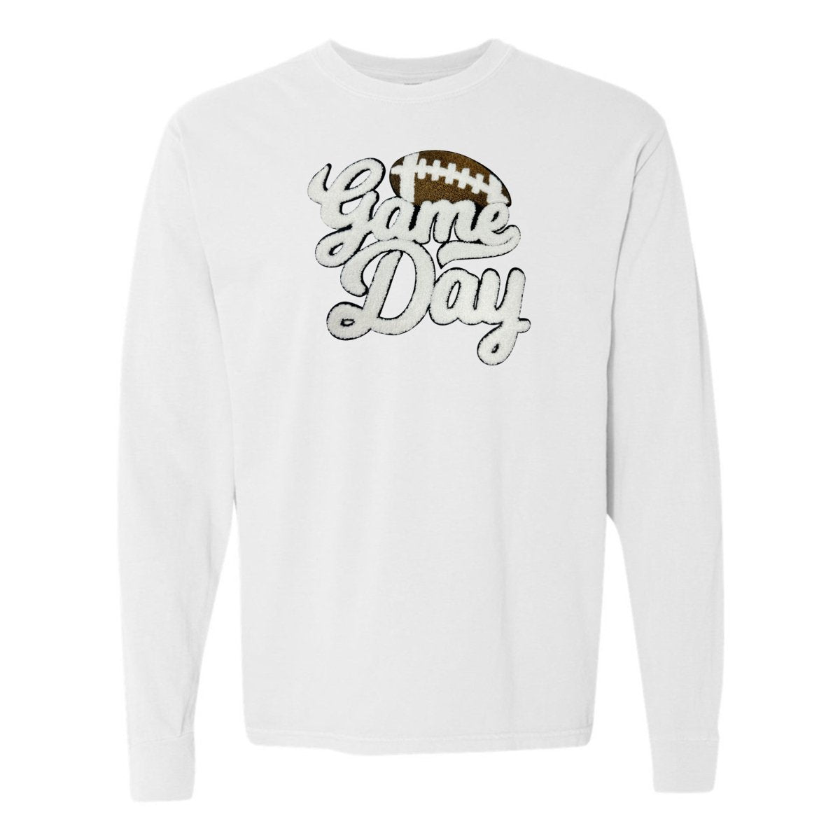 Football 'Game Day' Letter Patch Long Sleeve T-Shirt - themonogram manor 