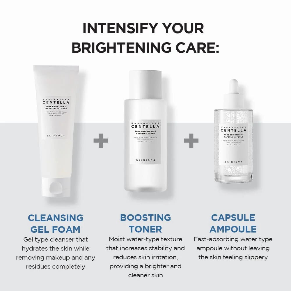Madagascar Centella Tone Brightening Cleansing Gel Foam, 125Ml - themonogram manor 