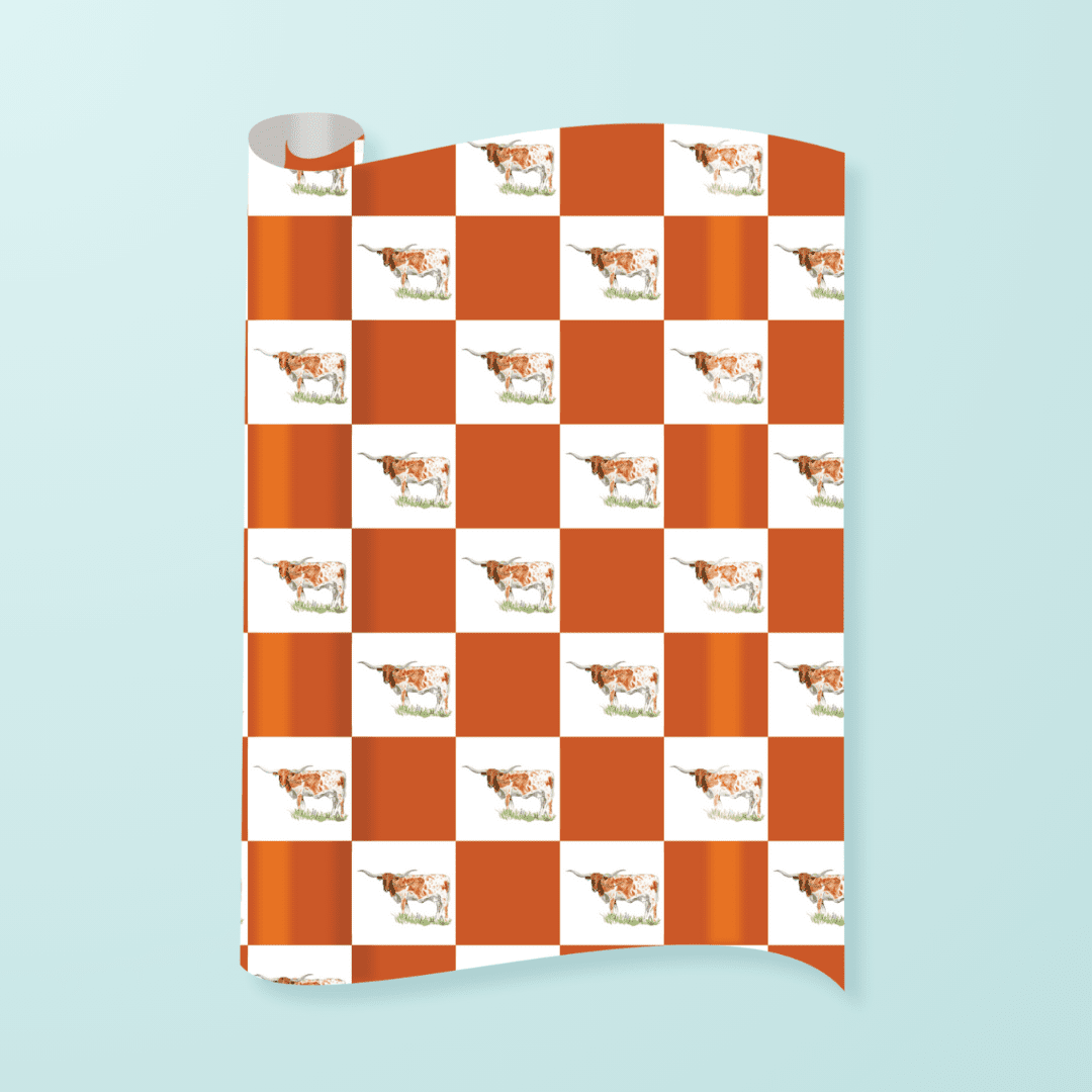 Longhorn Gift Wrap - themonogram manor 