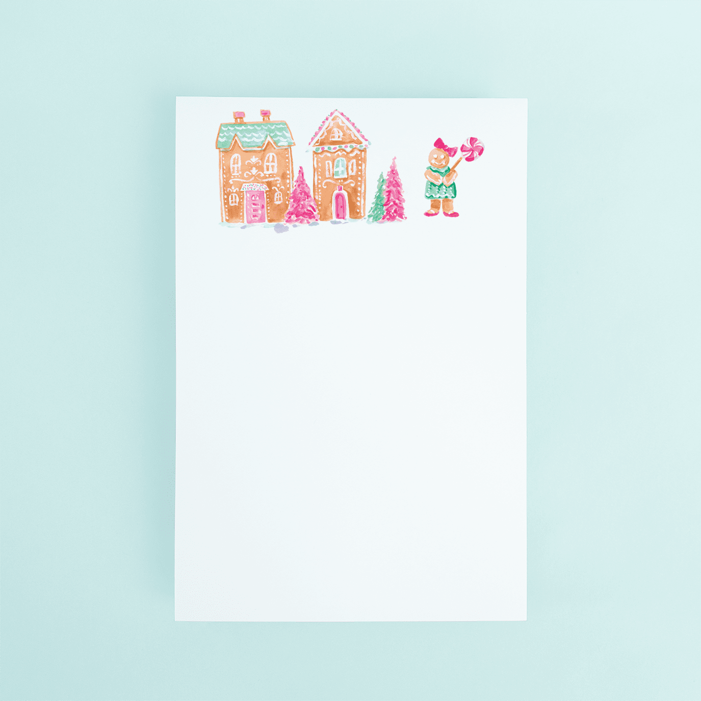 Gingerbread Village Notepad - themonogram manor 