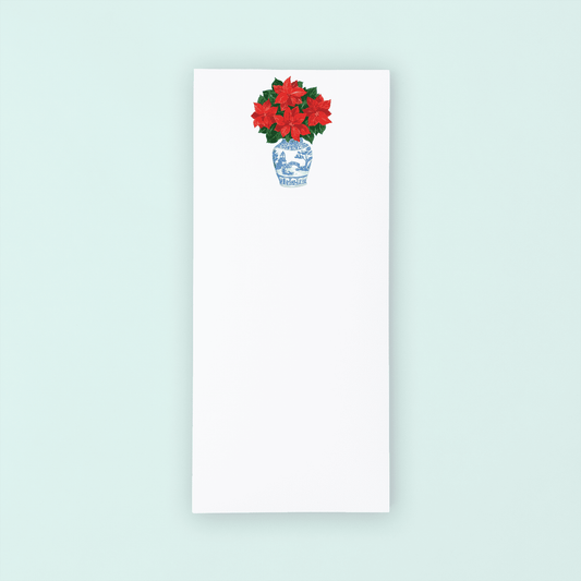 Chinoiserie Poinsettias List Pad - themonogram manor 
