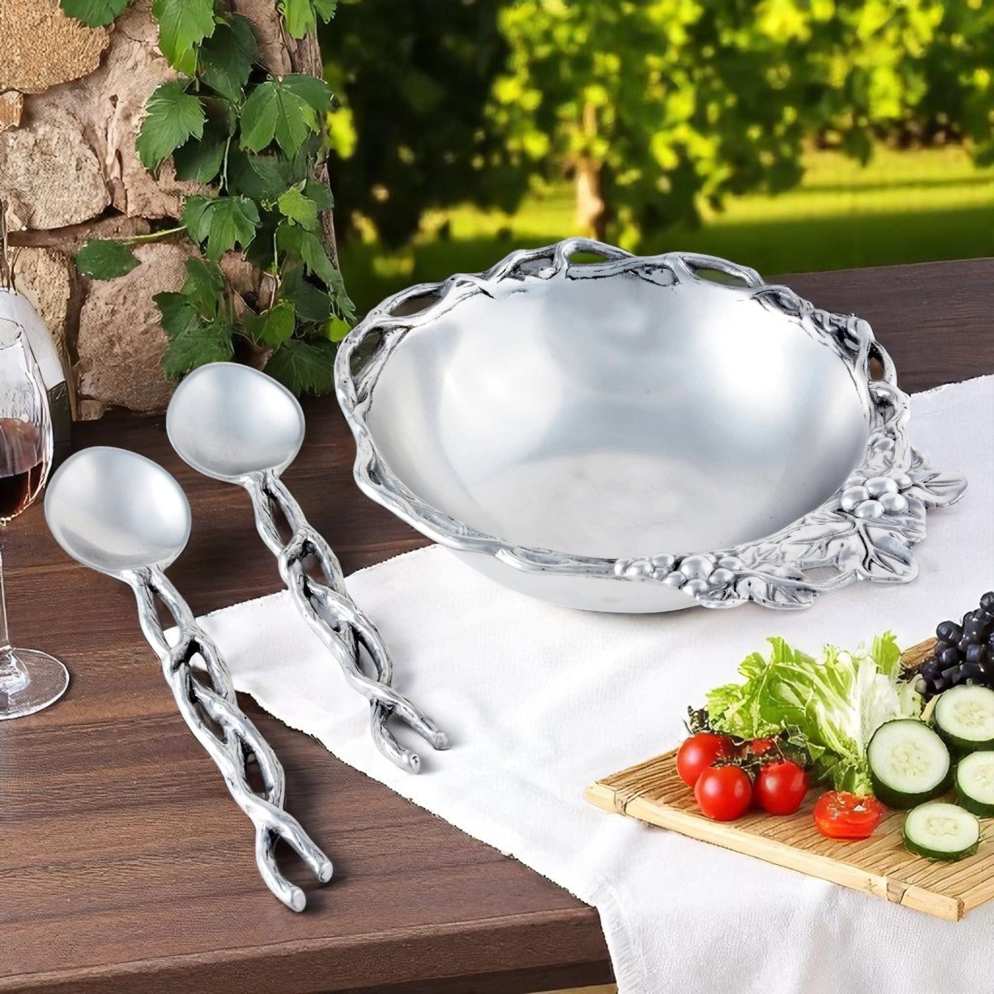 Grape Open Vine Salad Set 3-Pc - themonogram manor 
