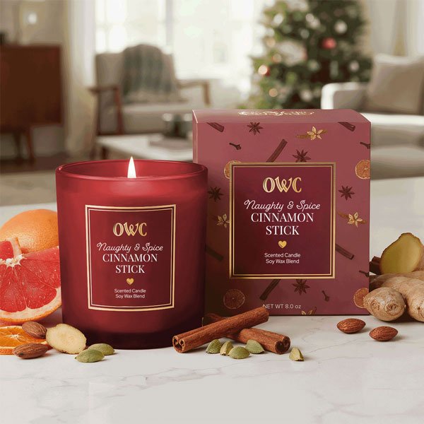 Naughty & Spice Cinnamon Stick Candle - themonogram manor 