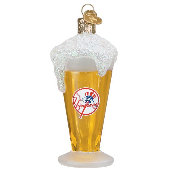 Yankees Glass Of Beer Ornament - themonogram manor 
