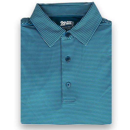 Dark Blue Stripe Men's Polo - themonogram manor 