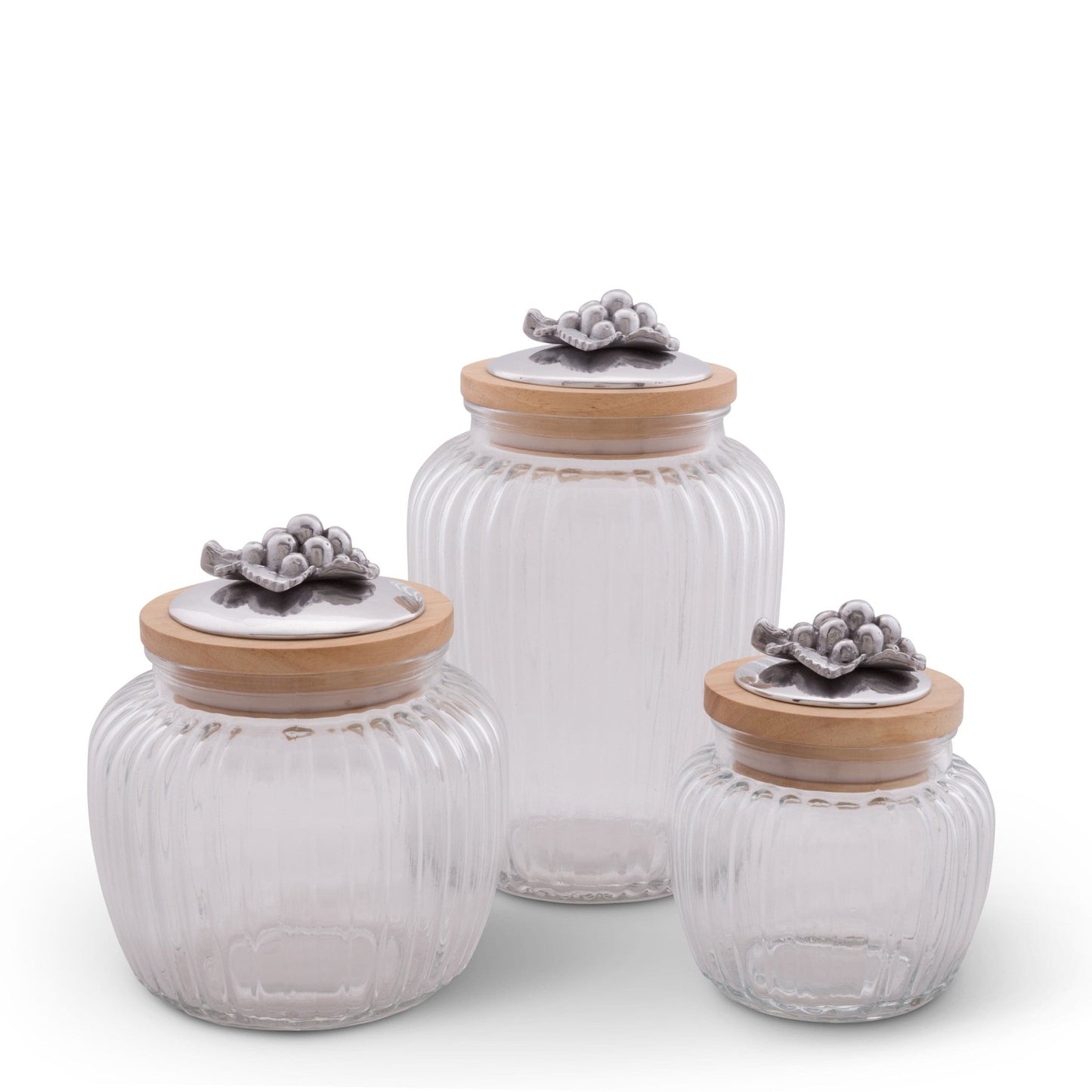 Grape Knob Glass Canisters - themonogram manor 