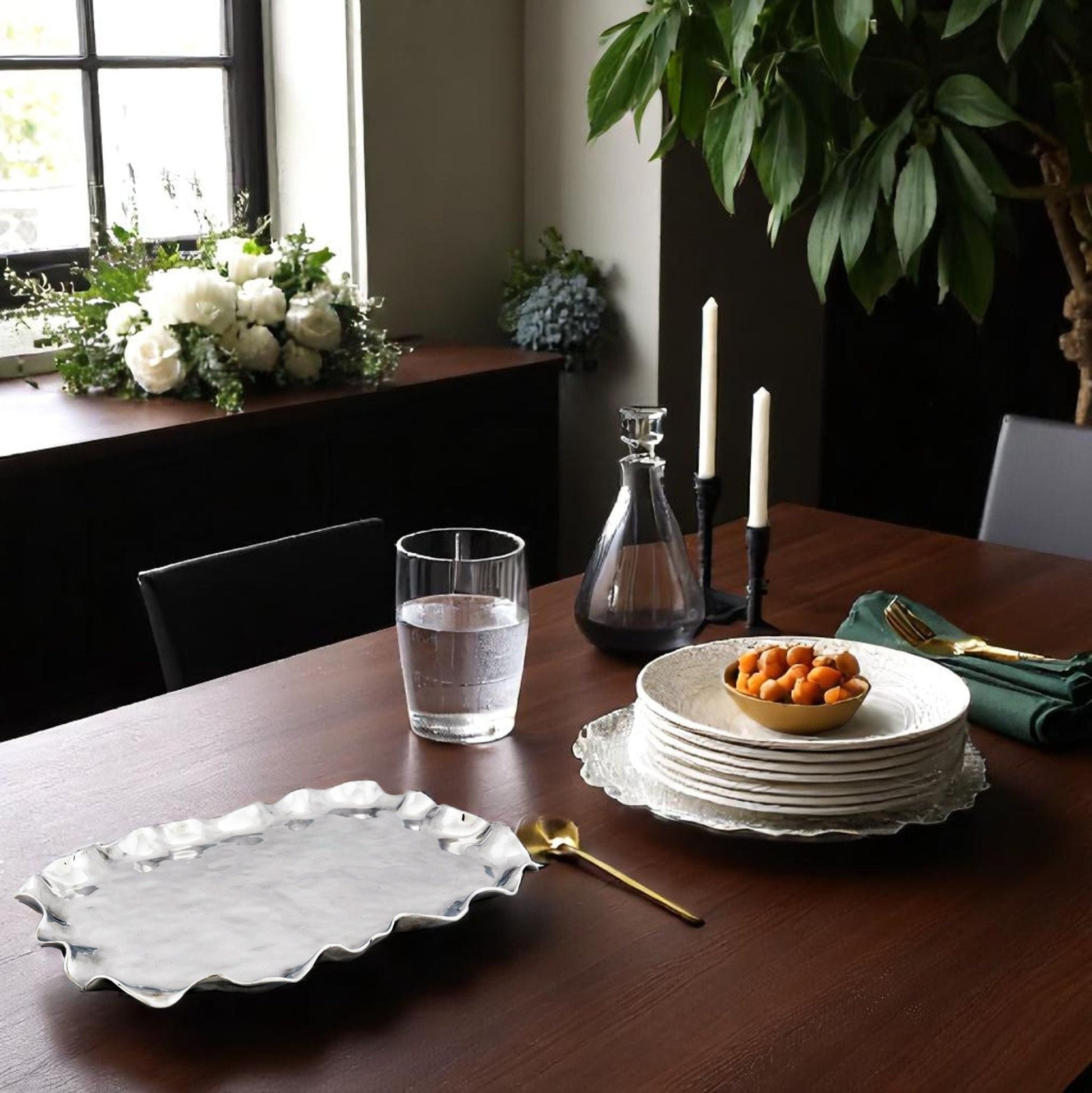 Carmel Rectangle Serving Tray - themonogram manor 