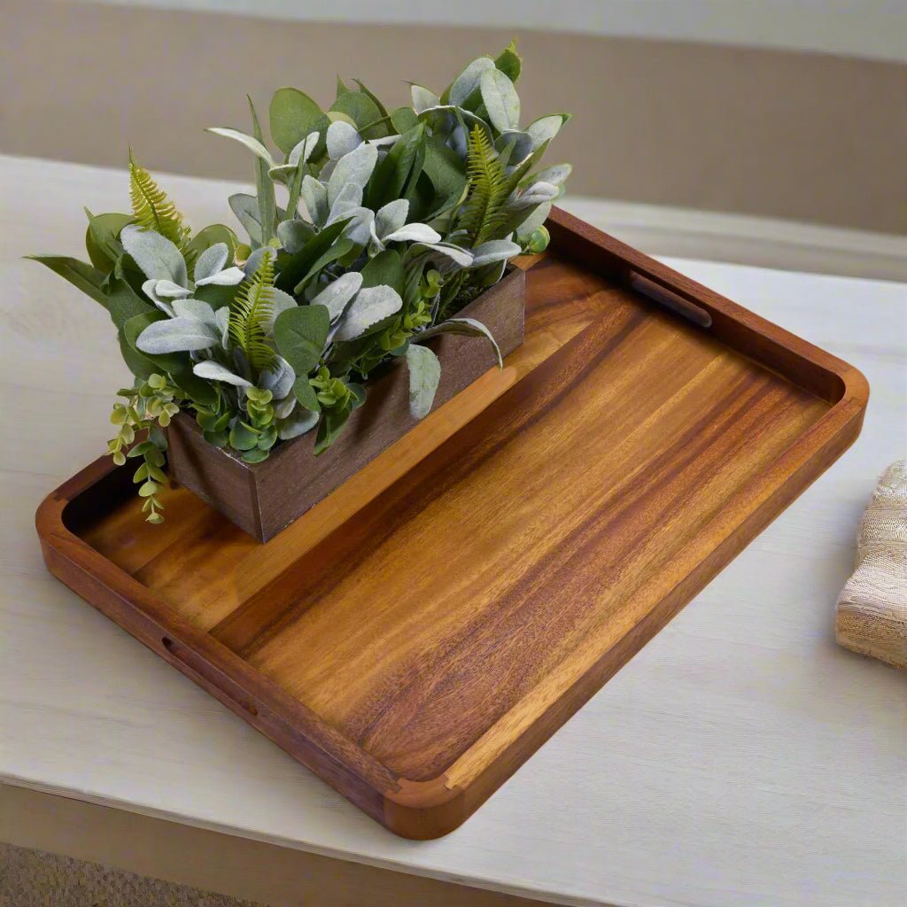 Rectangular Serving Tray - Solid Bottom - themonogram manor 