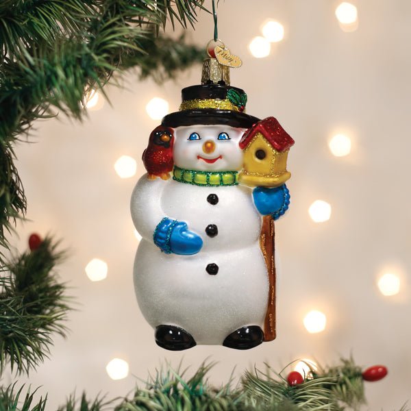 Snowman With Cardinal Ornament - #themonogram manor #