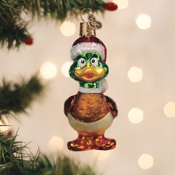 Silly Santa Duck Ornament - themonogram manor 