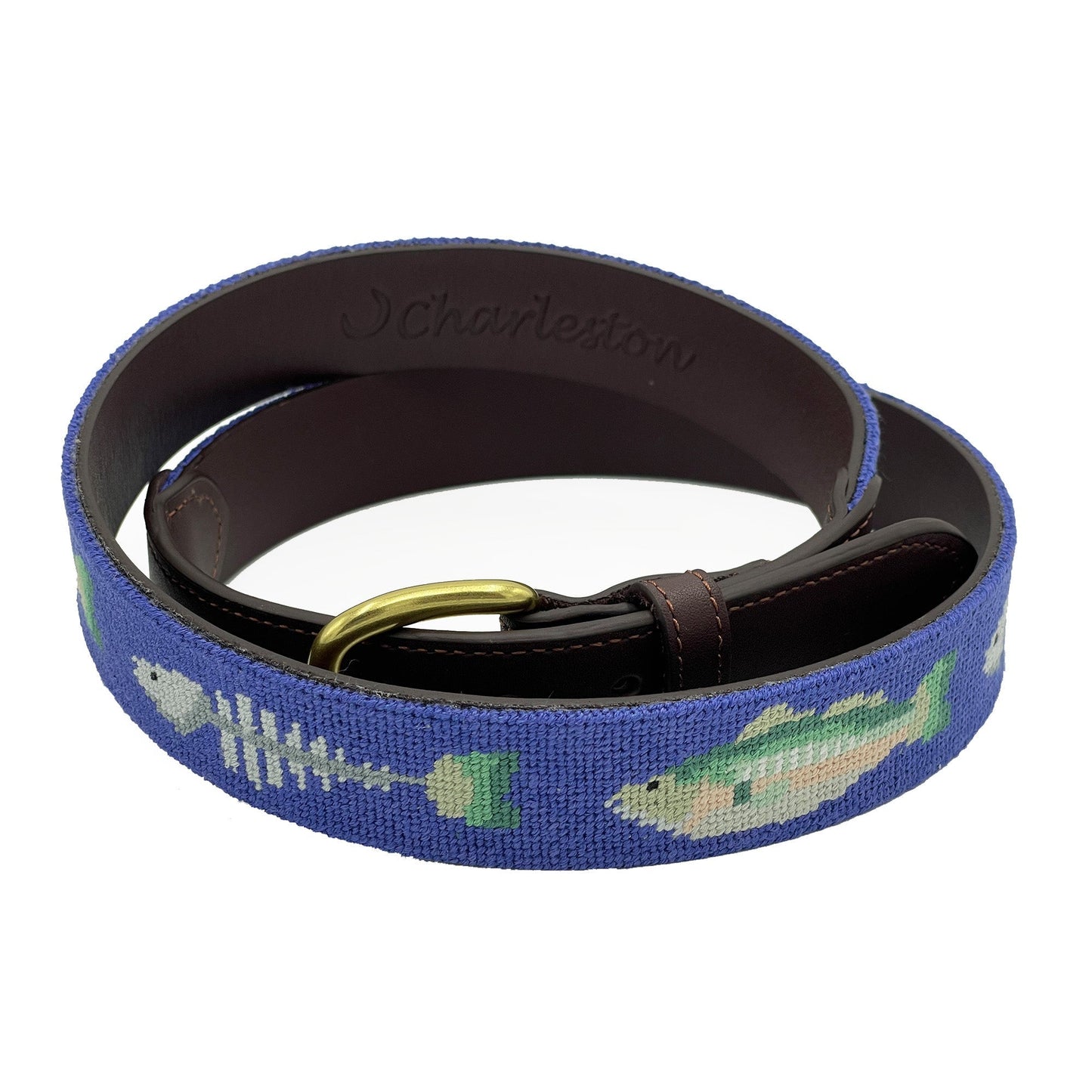 Bonefish Fishing Needlepoint Belt - themonogram manor 