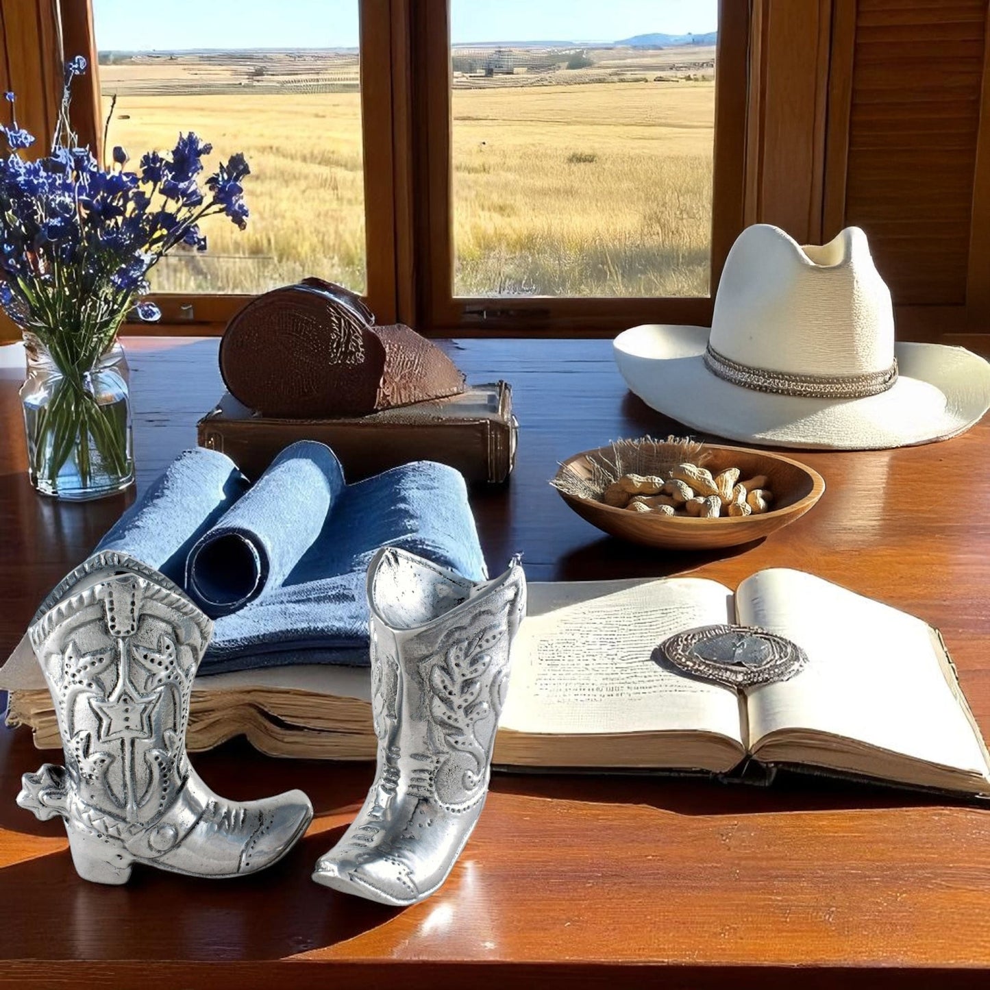 Cowboy Boot Salt and Pepper Set - themonogram manor 