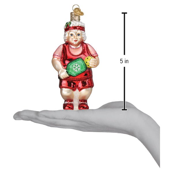 Pickleball Mrs. Claus Ornament - #themonogram manor #