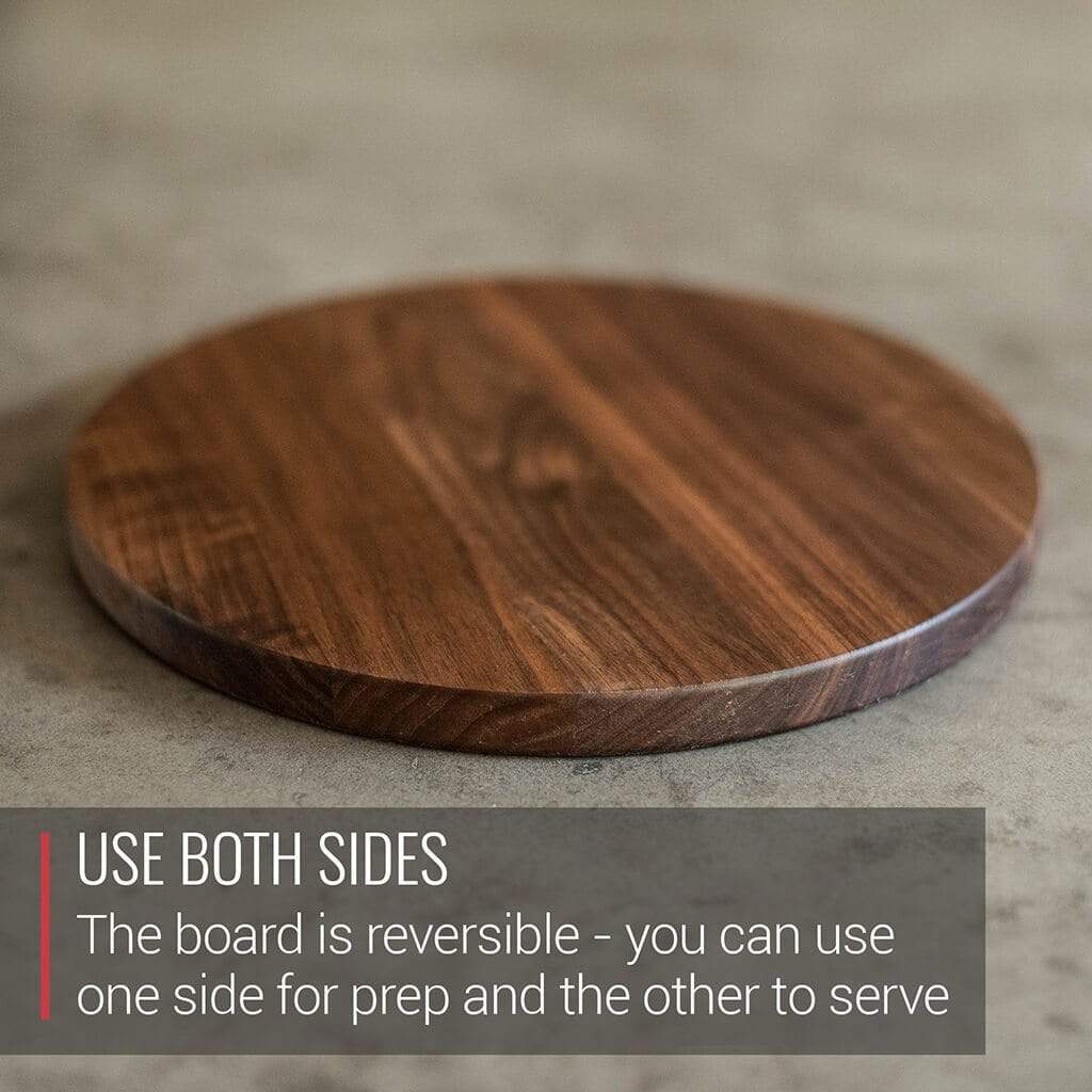 Small Round Walnut Charcuterie Board - themonogram manor 