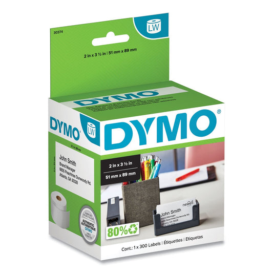 DYMO LabelWriter Business/Appointment Cards, 2" x 3.5", White, 300 Labels/Roll - themonogram manor 