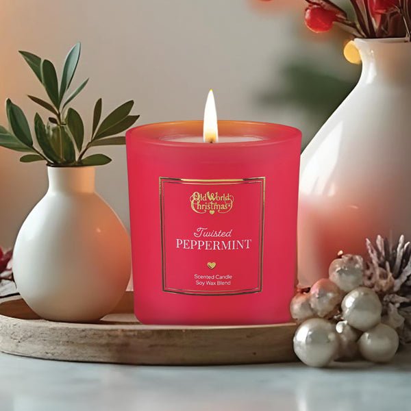 Twisted Peppermint Candle - themonogram manor 