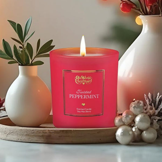 Twisted Peppermint Candle - themonogram manor 