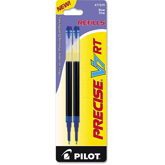 Pilot Refill for Pilot Precise V7 RT Rolling Ball, Fine Conical Tip, Blue Ink, 2/Pack - themonogram manor 