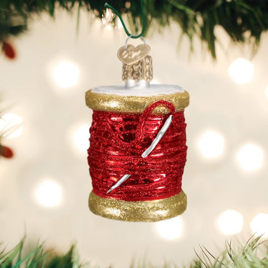 Red Spool Of Thread Ornament - themonogram manor 