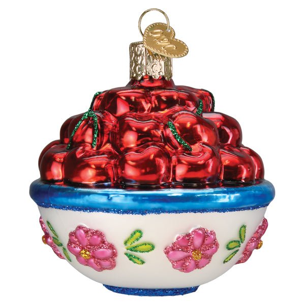 Bowl Of Cherries Ornament - themonogram manor 