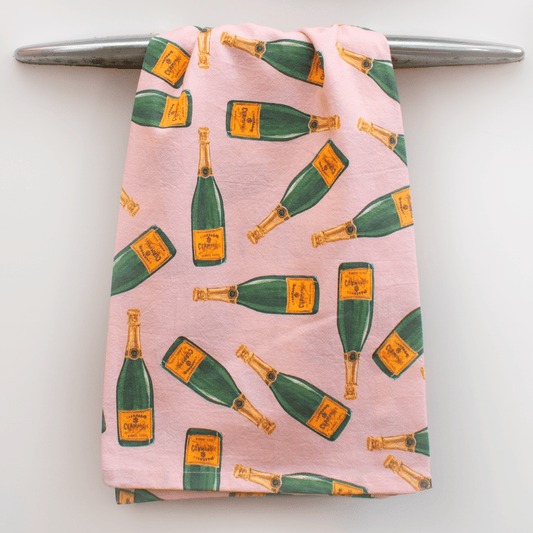 Champagne Bottles Tea Towel - themonogram manor 