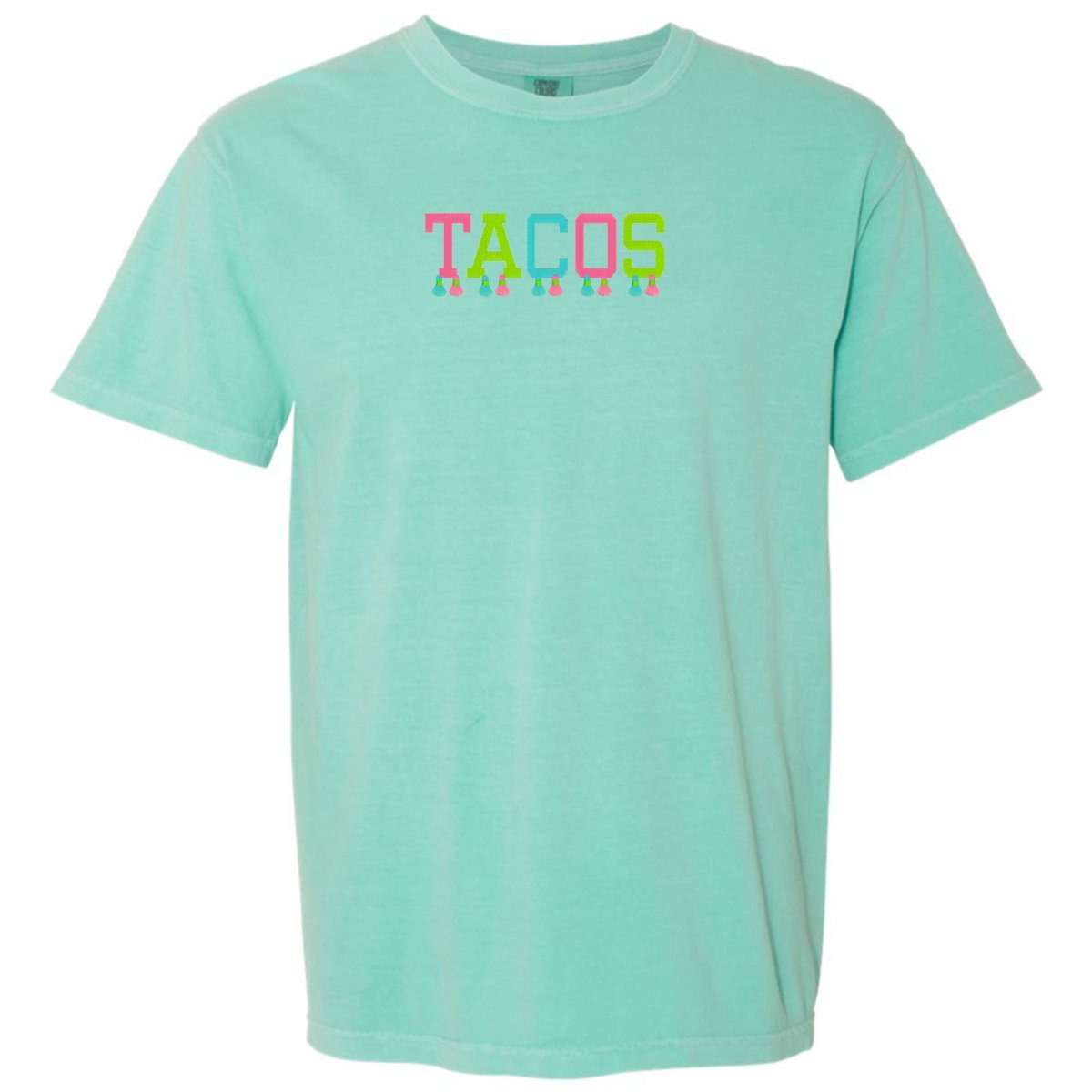 Embroidered Tasseled 'Tacos' T-Shirt - themonogram manor 