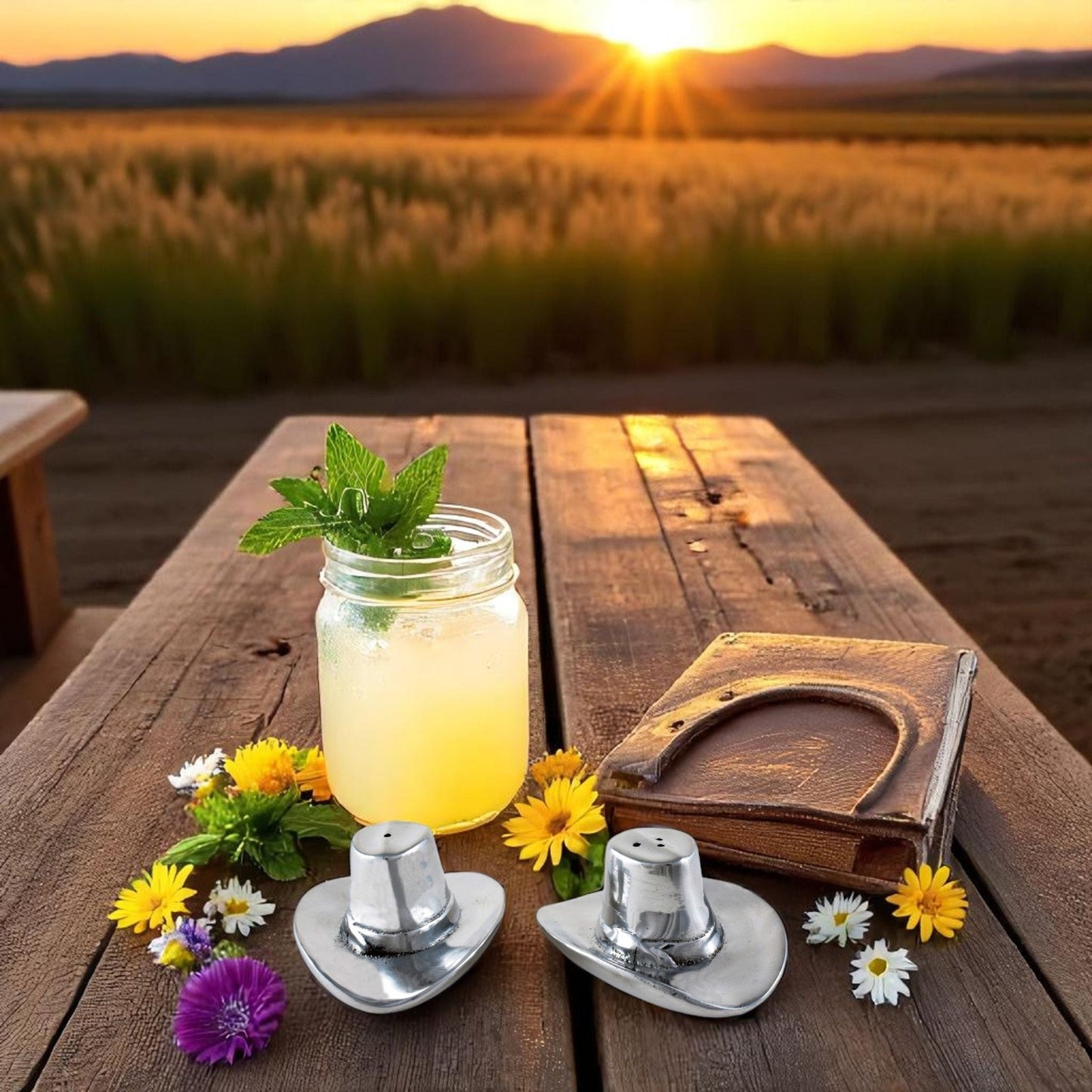 Cowboy Hat Salt and Pepper Set - themonogram manor 